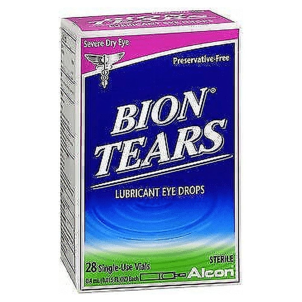 Bion Tears Lubricant Drops Dry Eye, No Preservative Sterile, 28 ct, 5-Pack