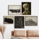 thumbnail image 4 of Moody-Conjunto de pared de galería de Halloween, impresiones de gato negro, pintura en lienzo, póster Vintage, búho, murciélago, imágenes de pared, decoración de la Academia oscura, 4 of 4