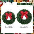 thumbnail image 3 of MOQIN 12 inch Norfolk Pine Wreath with Red Bow,Christmas Wreaths for Front Door,Artificial Real Touch Wreath for Door Wall Windows Mantle Outdoor Christmas Decoration, 3 of 9
