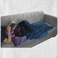 thumbnail image 6 of Nature Soft Flannel Fleece Blanket, Bonsai Rock in Lake Tahoe Tropical Surreal Scenery Exotic Vivid Colors Artwork, Cozy Plush for Indoor and Outdoor Use, 60" x 80", Purple Grey Blue, by Ambesonne, 6 of 6