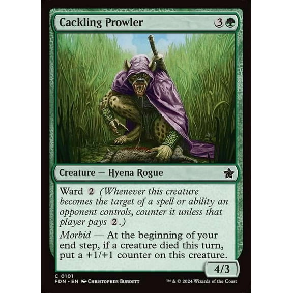 MtG Foundations Common Cackling Prowler #101