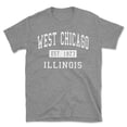 thumbnail image 1 of West Chicago Illinois Classic Established Men's Cotton T-Shirt, 1 of 1