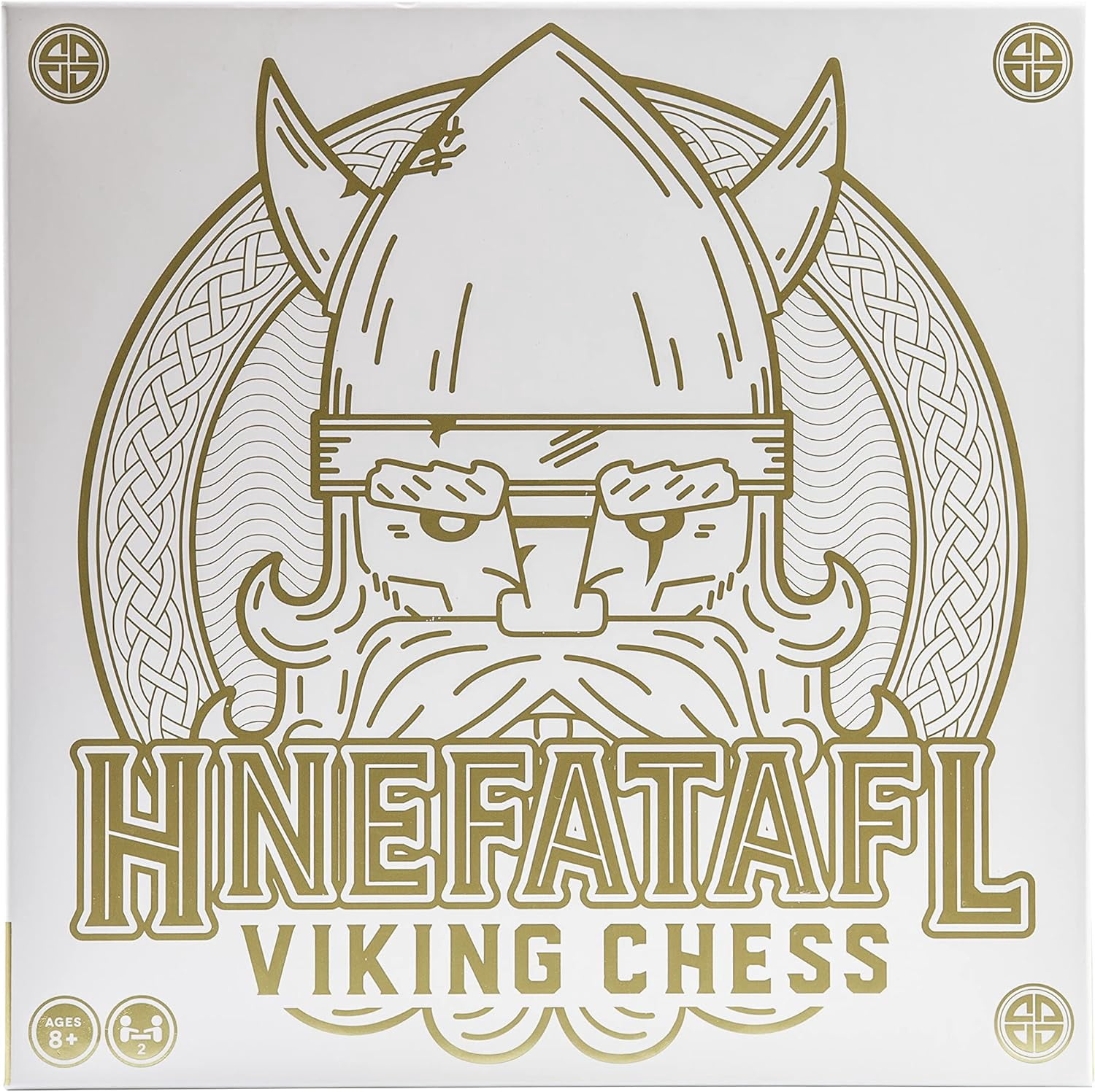 Marbles Hnefatafl, Viking Chess Game with Wooden Game Board, Ages 8 and up