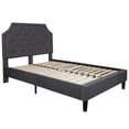thumbnail image 1 of Brighton Full Size Tufted Upholstered Platform Bed in Dark Gray Fabric, 1 of 9