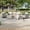 Beige, variant on ACEGOSES Patio Outdoor Furniture Set Gray Rattan Coversation Seating Set Thickening Cushions With Swiveling Rocker for Lawn, Poolside, Gray