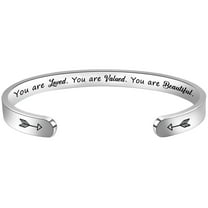 Inspirational Bracelets for Women Sister Friendship Gifts Girlfriend Boyfriend Cuff Bracelet