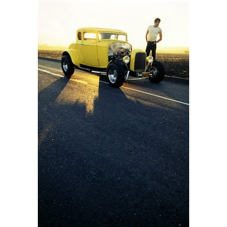 Paul Le Mat American Graffiti Classic '32 Ford Deuce Coupe Hot Rod Car 24x36 (Hot Rod Best Scenes)