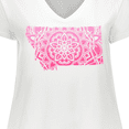 thumbnail image 4 of Inktastic Montana Silhouette Mandala Women's Plus Size V-Neck T-Shirt, 4 of 5