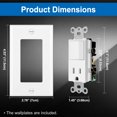 thumbnail image 2 of [2 Pack] BESTTEN Combination Wall Light Switch and Decor Receptacle, Single Pole Paddle Rocker Swit, 2 of 7