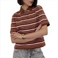 thumbnail image 3 of Blusas Informales de Corta para Mujer, Estilo Ejecutivo, con Cuello en V, para Verano, 2025, con Cuello Básico Ajustado Color Café L, 3 of 8