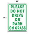 thumbnail image 4 of Vibe Ink 4 Pack 12x18" Please Do Not Drive Or Park On Grass Plastic Yard Sign with 15-inch H-Stake Included, 4 of 5