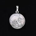 thumbnail image 1 of Pendentif Chat pour Collier Pierre Naturelle Perles Rondes Plates Pendentif Cœur d'Amour Femmes, 1 of 6