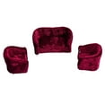 thumbnail image 2 of Dollhouse Miniature Furniture 1/20 Scale Double Sofa Couch for Red Red, 2 of 8
