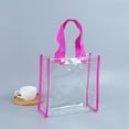 thumbnail image 2 of Clear Tote Bag for Women Fashion Beach Bag Shoulder Handbag For Shopping Gym Travel, Flexible Lunch Bag Transparent, 2 of 3