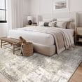 thumbnail image 2 of BERTHMEER 8'x10' Area Rugs for Living Room Bedroom Dining Room Office Farmhouse Abstract Neutral Distressed Contemporary Machine Washable Rugs Carpets, Beige Gray, 2 of 5