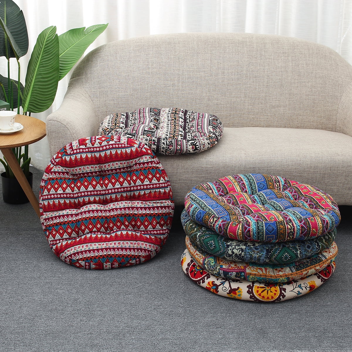 22 inches Large Floor Pillow 4 inches Thicken Seat Chair Cushion Round