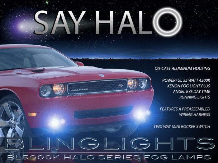 Xenon Halogen Fog Lamps Driving Light Pair for 2015-2020 Dodge Challenger Fr