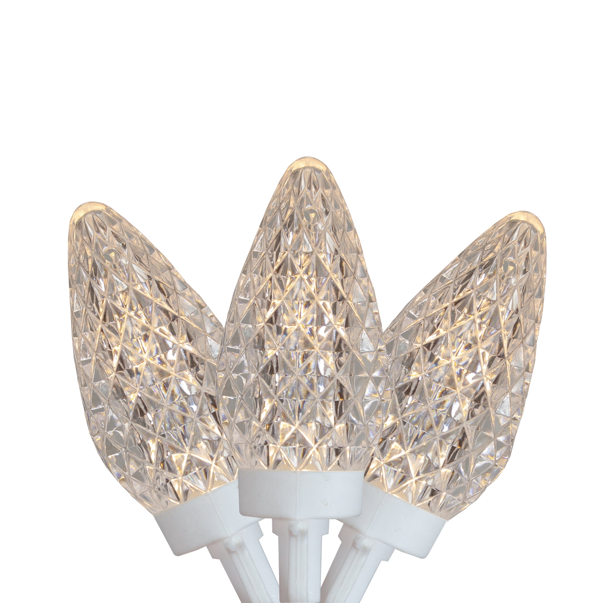 Northlight 100 Count Warm White LED Faceted C9 Christmas Lights 41 ft