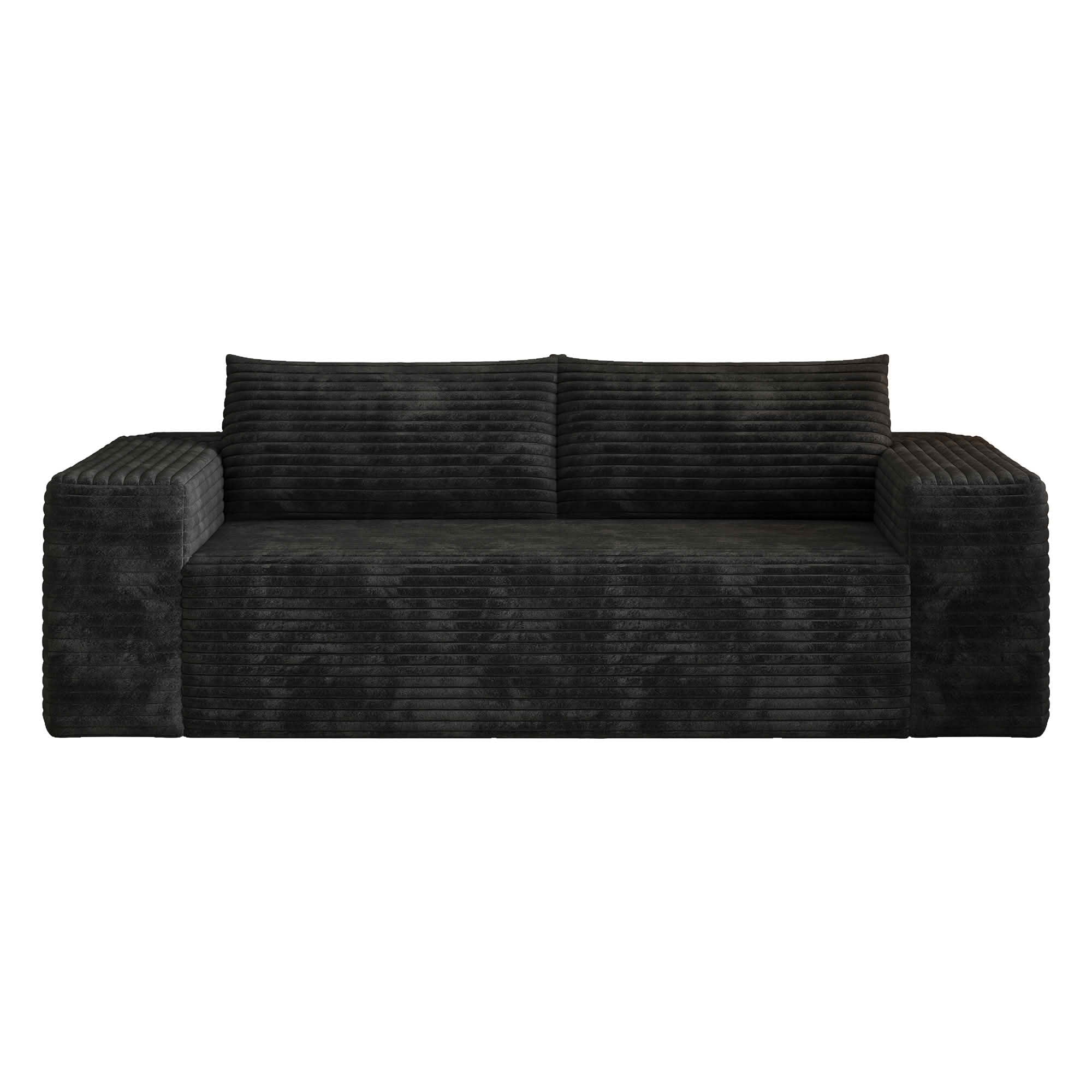 MAYEERTY 78.8 Inch 3‑Seater Corduroy Sofa, Deep‑Seat Comfy Couch, No Assembly Required for Living Room Bedroom Conference Room Apartment