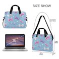 thumbnail image 3 of 16" Laptop Briefcase for Work Travel Laptop Shoulder Bag Carrying Handbag Laptop Case Pink and Purple Bows, 3 of 8