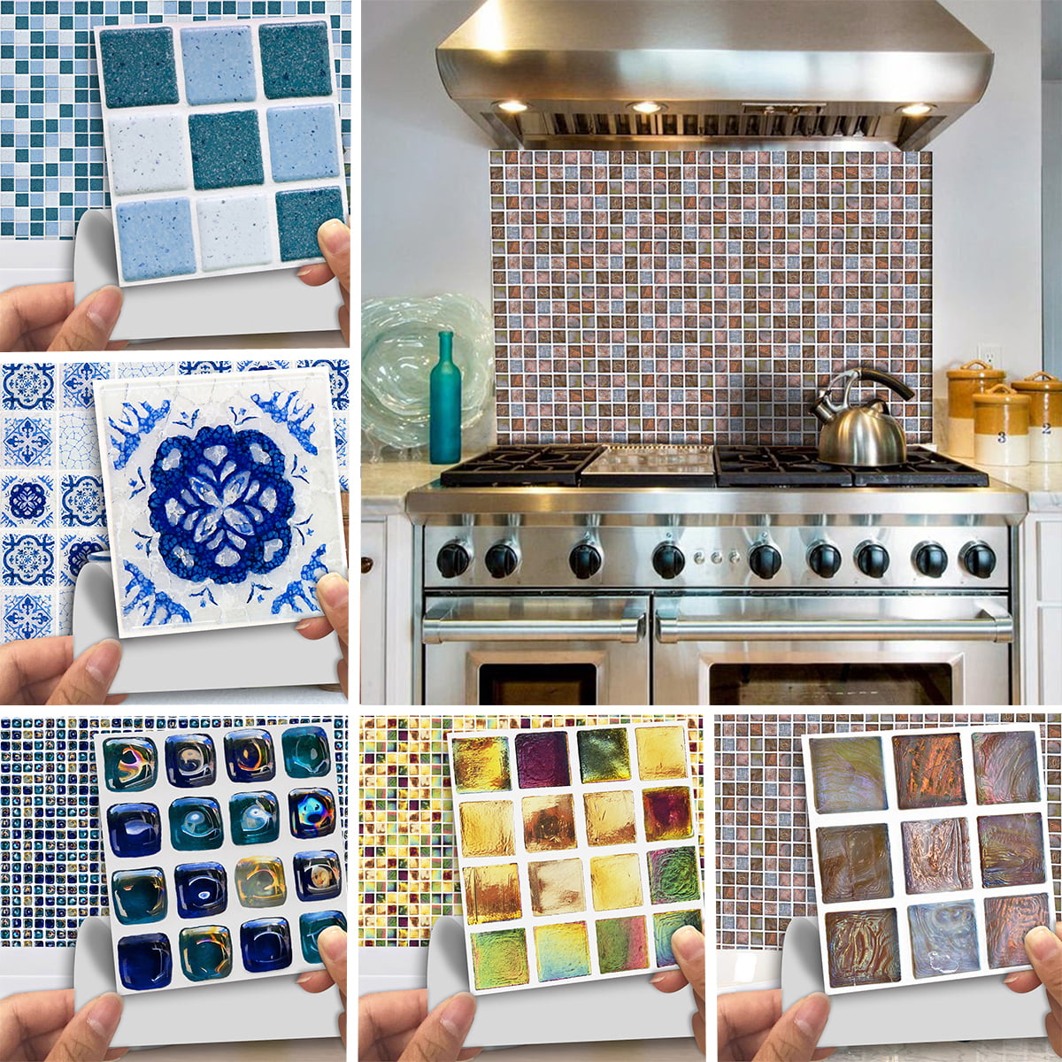 CVLIFE 20 200pcs Peel and Stick Tile Backsplash Stick on Backsplash Tile  for Kitchen/Bathroom, Self Adhesive Removable Wall Tile Sticker