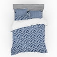 thumbnail image 2 of Abstract Duvet Cover Set, Contemporary Monochrome Style Pattern with Geometric Inspirations, Bedding Set with Shams and Fitted Sheet, 3 Sizes, by Ambesonne, 2 of 3
