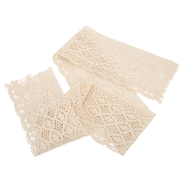 Craft Lace, Durable Reusable Clear Pattern Lace Ribbon Fine Workmanship Exquisite Beautiful For DIY Curtain For Clothing Decoration Beige,Black