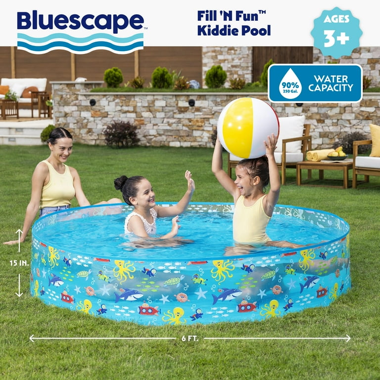 Bluescape Medium Size Round Multi-Color Above-Ground Kiddie Swim