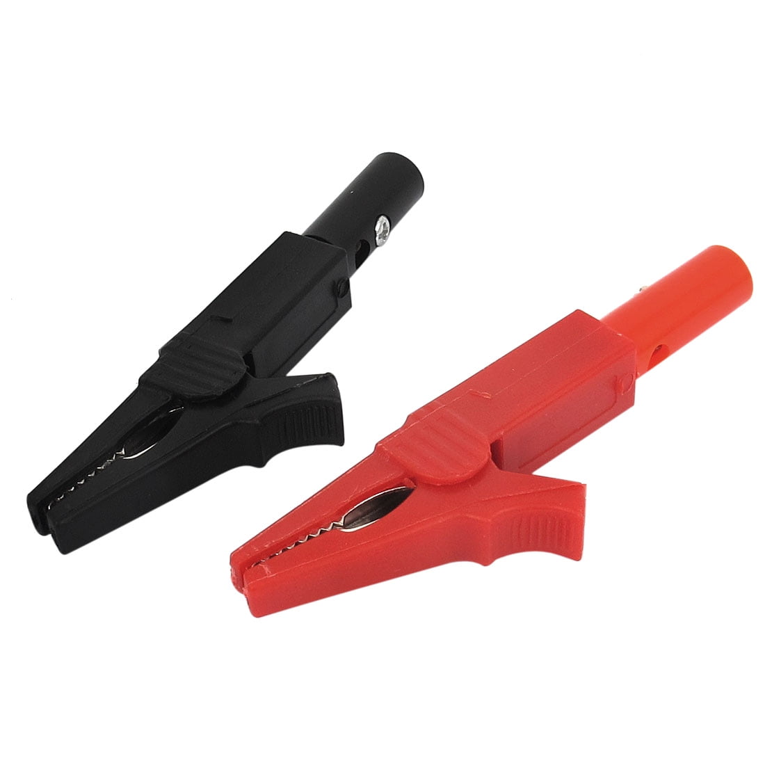 Uxcell 2pcs Testing Probe Insulated Alligator Clip Clamp w Banana Plug