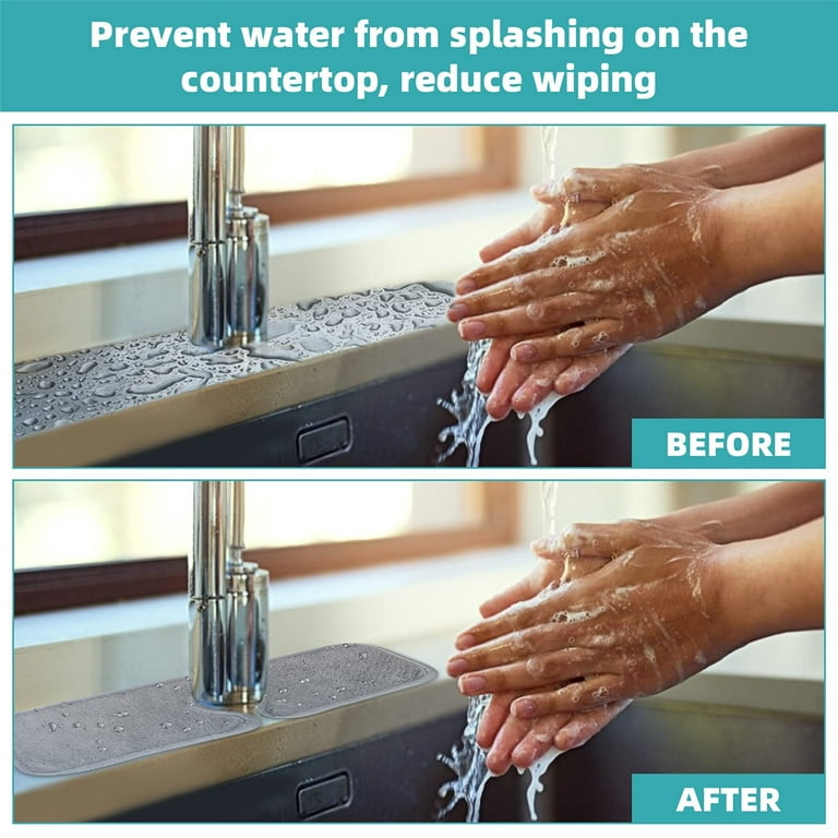 Kitchen Sink Splash Guard: PoYang Sink Faucet Mat, Faucet Mat for