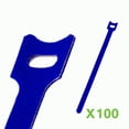 thumbnail image 5 of NavePoint 9.5 Inch Hook and Loop Reusable Strap Cable Cord Wire Ties 100 Pack Blue, 5 of 5