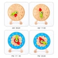 thumbnail image 3 of Wooden Clock Teaching Time Toy Wood Learning Clock Cognitive Toy for Kids Early Learning Educational Toy for Baby Kids Primary Color, 3 of 9