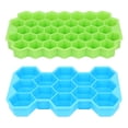 thumbnail image 1 of Bewildely Bandeja de cubitos de hielo con rejillas hexagonales con tapa para barra de cocina, máquina de hielo, bandejas de cubitos de hielo en Herramientas y accesorios para hornear, 1 of 6