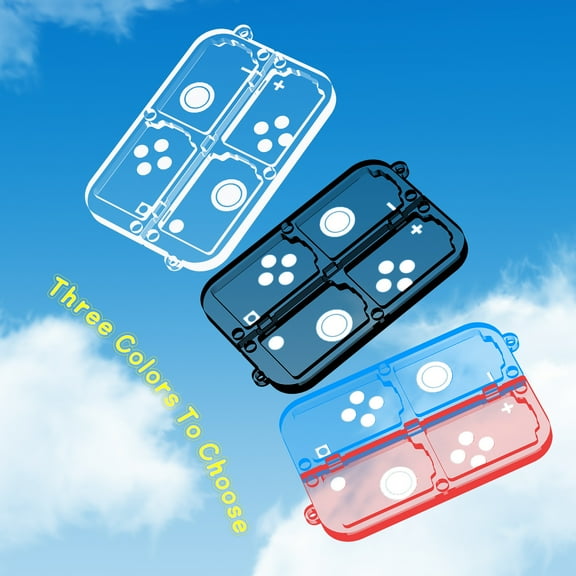 KIPLINK Portable Game Card Storage Case for Nintendo Switch & Switch 2 - Holds 4 Games - Transparent PC Design - Clear, Black, Blue/Red Options