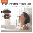 thumbnail image 2 of VEVOR Hot Water Recirculating Pump, 100W Water Circulator Pump, Auto Start/Close Ultra-silent Stainless Steel Head Circulation, 2 of 9