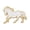 White, variant on Horse Brooch Chinese Style Enamel Pin Smooth Line Design Animal Pin Metal Edging Lightweight Suit Lapel Badge