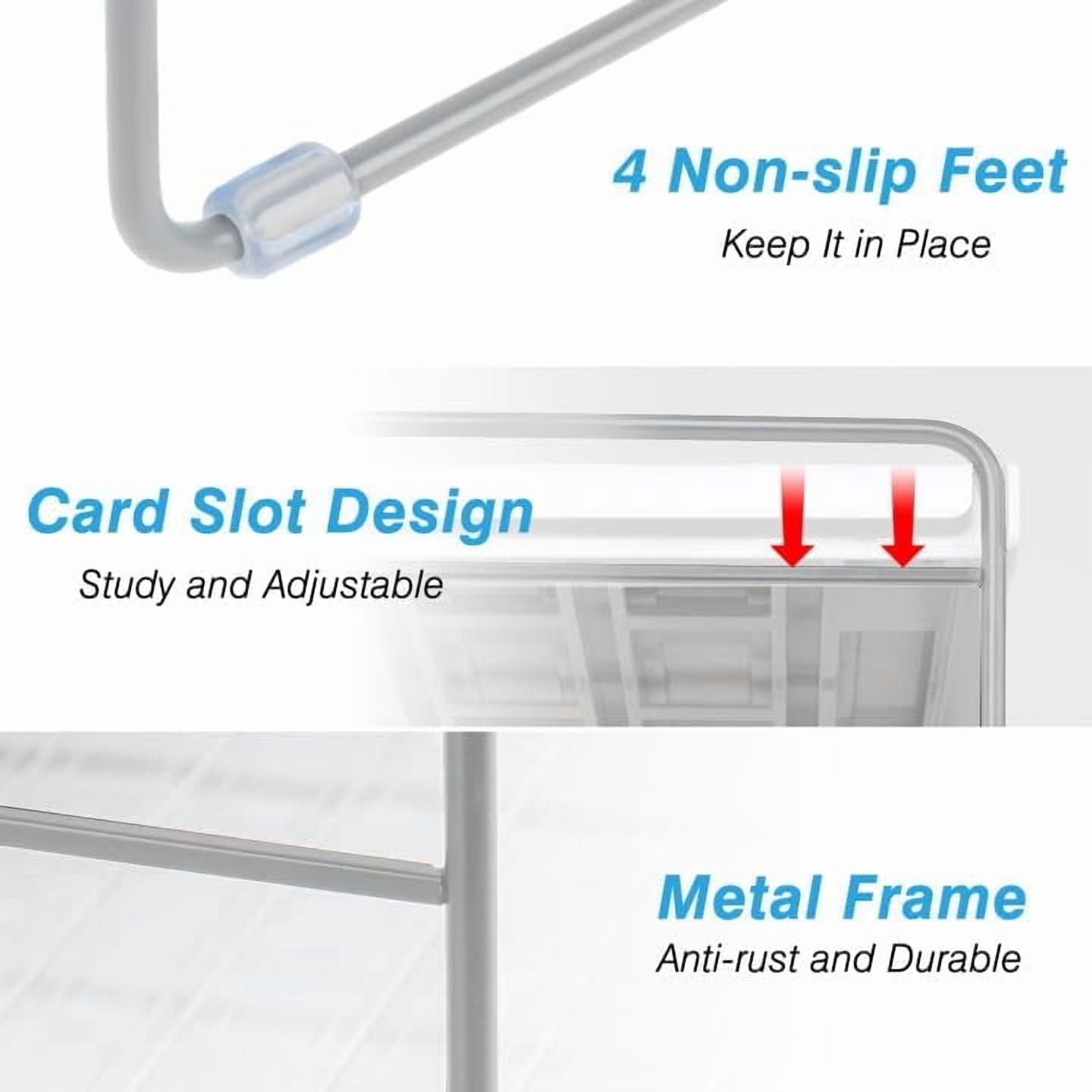 Kitchen Wrap Organizer, Expandable Pantry Organizers and Storage, 3-Tier Foil and Plastic Wrap Organizer for Cabinet, Adjustable Shelf for Tin Foil, Ziplock Box, Saran Wrap (9.8-15.6")
