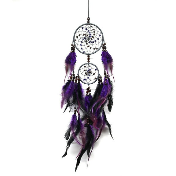 Vikakiooze Home Decor Handmade Dream Catcher Circular With Feather Wall Hanging Decoration Ornament