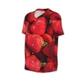 thumbnail image 2 of Haiem Hip Hop Hipster Baseball Jersey Button Down Shirts Sports Uniforms Men Women Jersey(Strawberry Red,Medium), 2 of 9