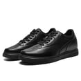 thumbnail image 3 of CMR CHAMARIPA Casual Elevator Shoes For Men - Black Leather Raised Heel Shoes 6CM | 2.36 Inches, 3 of 9