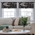 thumbnail image 5 of LALILO Kitchen Curtain Valance Blue Sea Water Surface Swimming Rod Pocket Window Curtain 52"x 18" Set of 2, 5 of 7