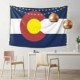 thumbnail image 2 of Colorado State Seal Flag Tapestry, Aesthetic Wall Hanging Tapestries Dorm Room Home Decor, 60" x 40", 2 of 7