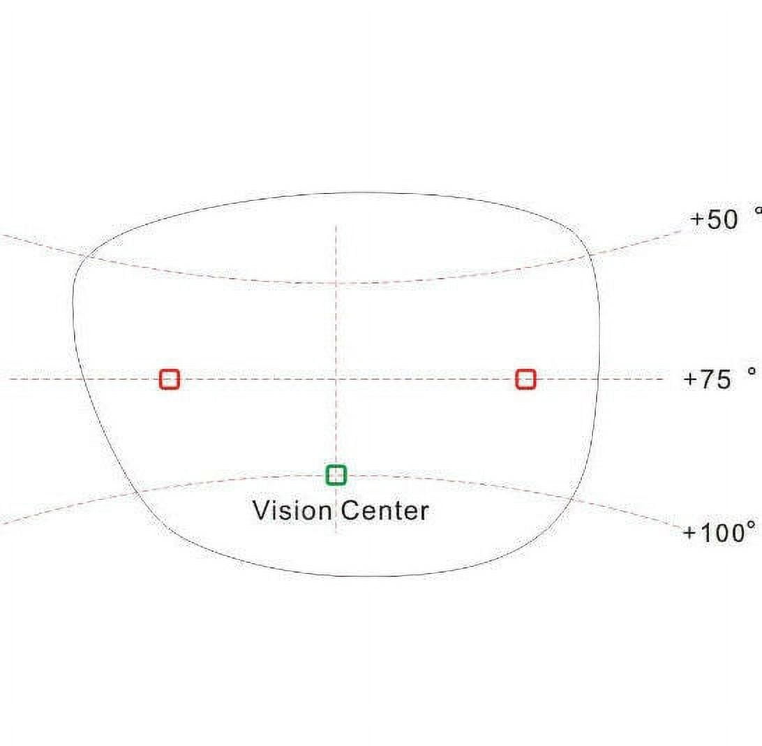 THRICE Vision Multi-Focus Progressive Reading Glass Key Hole crystal color fade - Red +2.00