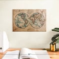 thumbnail image 3 of Elephant Stock Hemisphere Map Wall Art - Horizontal Canvas Wall Art - Living Room Wall Decor - Map Canvas - Beige And Blue Decor - 12" x 8", 3 of 8
