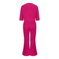 thumbnail image 4 of NMMUED Two Piece Sets for Women Going Out Pants Sets Women 2 Piece Outfits Two Piece Sets for Women Long Sleeve Matching Sets Women Clothing Travel Outfits for Women, Hot Pink XL, 4 of 9