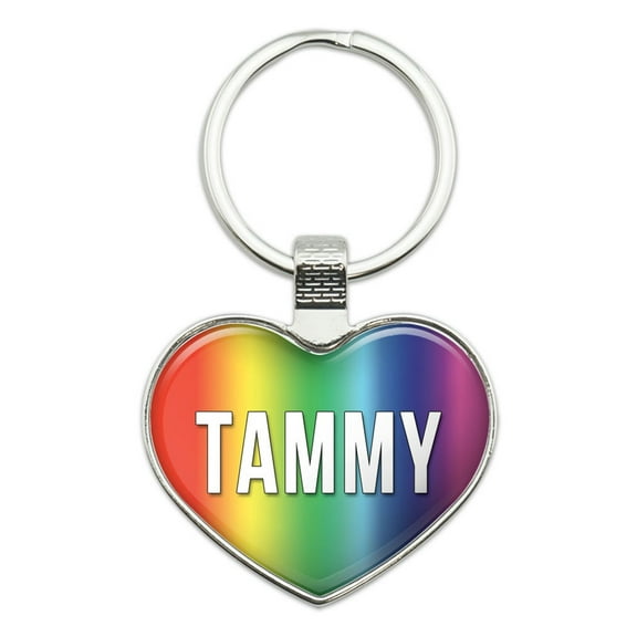 Tammy I Love Name Heart Metal Key Chain