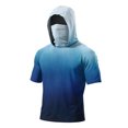 thumbnail image 5 of Men's Gradient Quick Dry T-Shirt Hooded Short Sleeve Sun Protection Top Performance Lightweight Fishing Athletic Workout Shirt, 5 of 5