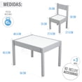 thumbnail image 2 of Kids House Mesa Montessori Sprout Set Infantil de Madera 64x48 cm con 2 Sillas, Ideal para Niños Pequeños, Juego, Aprendizaje, Lectura y Manualidades, Diseño Compacto y Seguro (Gris y Blanco), 2 of 8