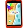 Linsay 7" Kids Tablet 64GB Android 13 WiFi Camera, Apps, Games, Learning Tab for Children with Red Kid-protective Defender Case