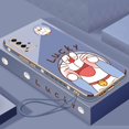 thumbnail image 1 of OnePlus 9 8 Pro Nord 2 5G 8T Lucky Doraemon Lisa plating square edge shell Exquisita Cubierta De Concha Blanda, 1 of 4